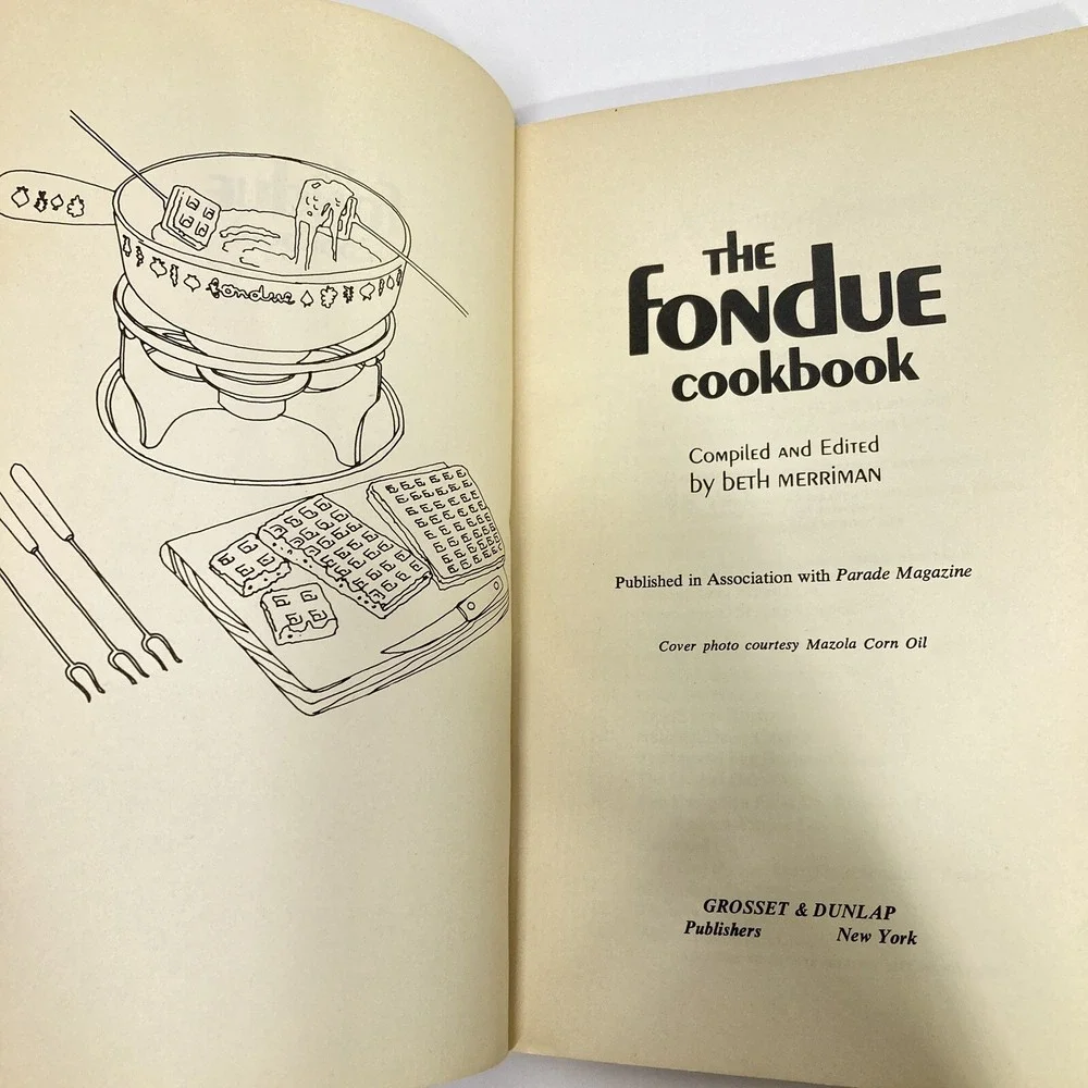 Lot‎ of 3 Vintage 70's FONDUE Books Cheese Beef Fish  Recipes Cookbooks Parties